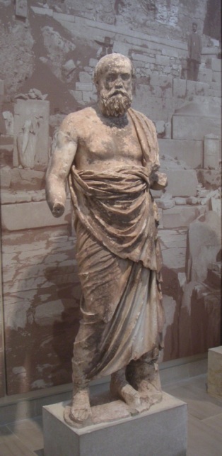 Sócrates (?), escultura achada em escavações em Delfos